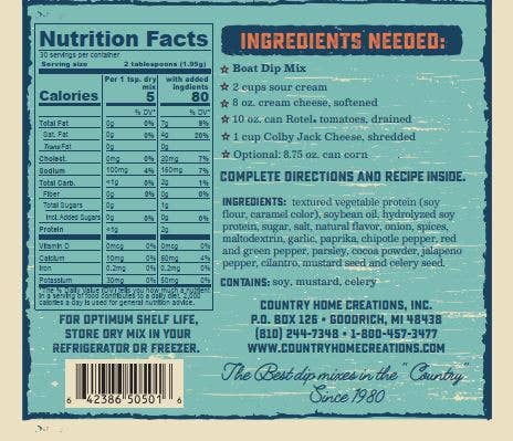 Coastal Kitchen Boat Dip Mix