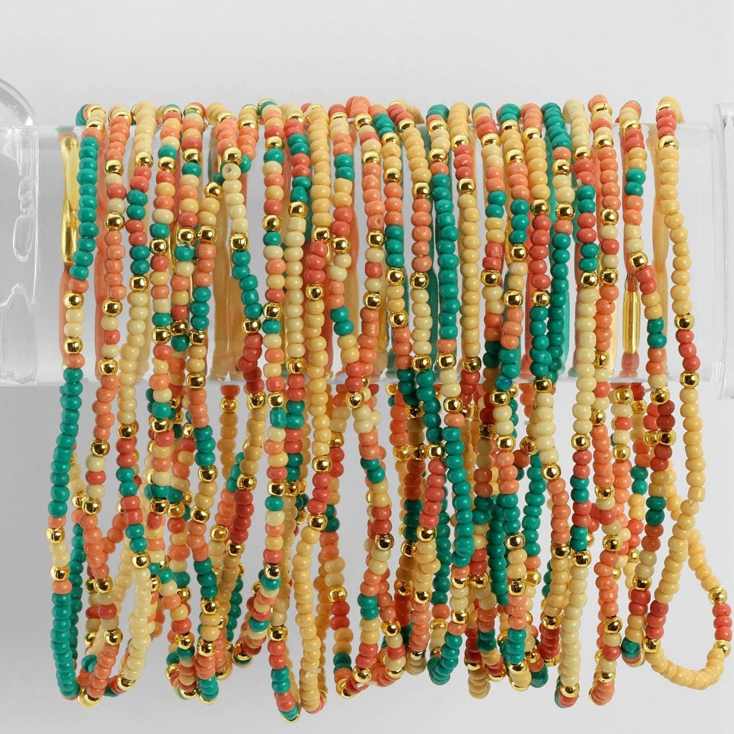 Asst 2mm Stretch Seed Bead Bracelets
