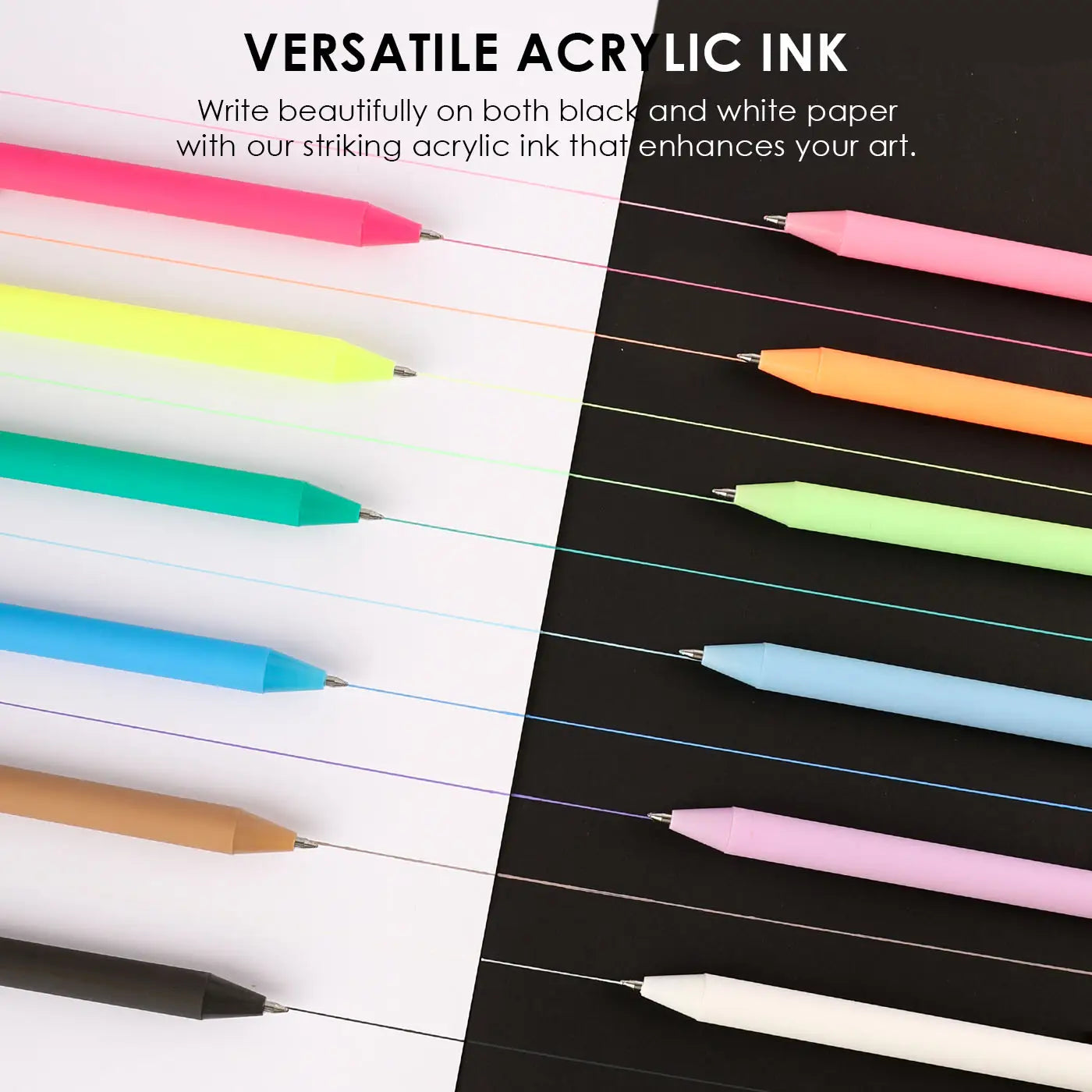 Retractable Colorflow Acrylic Gel Pen Set