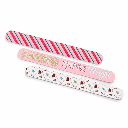 Baking Spirits Bright Nail Files   Pink/Multi   7x1x.16   Set of 3