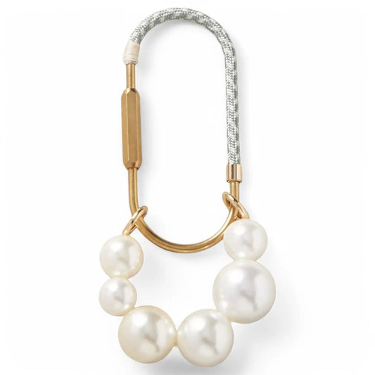 Pearl Grey Bag Charm