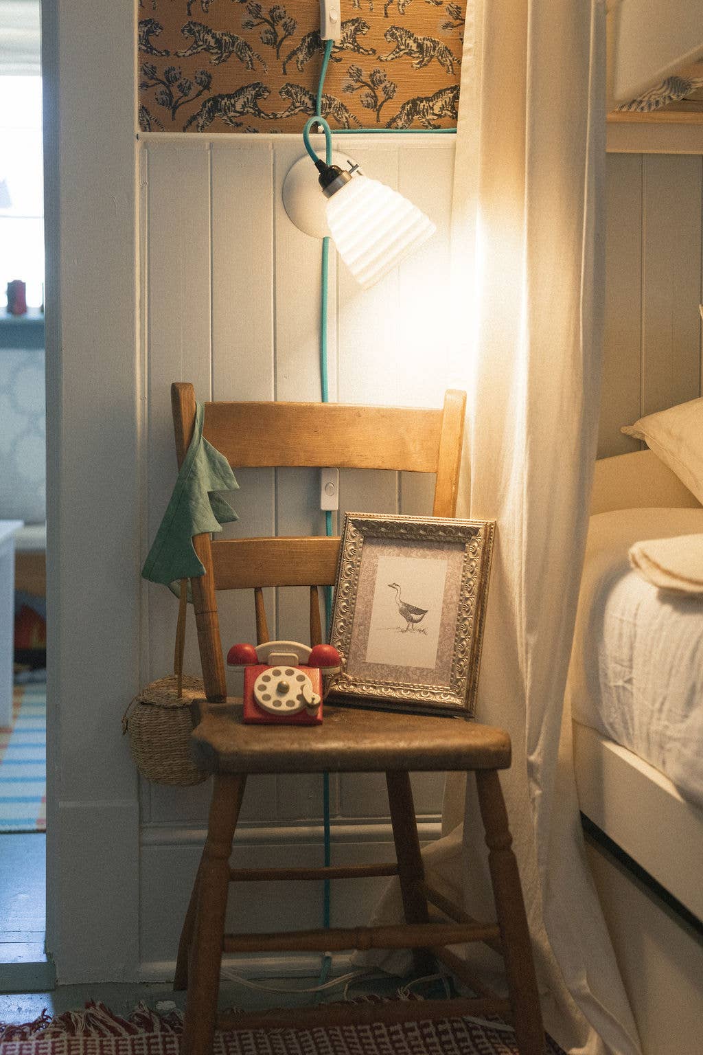 Single Goose Framed Antique Art: 8x10