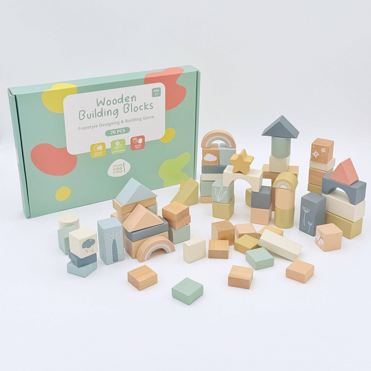 Wooden Building Blocks Set