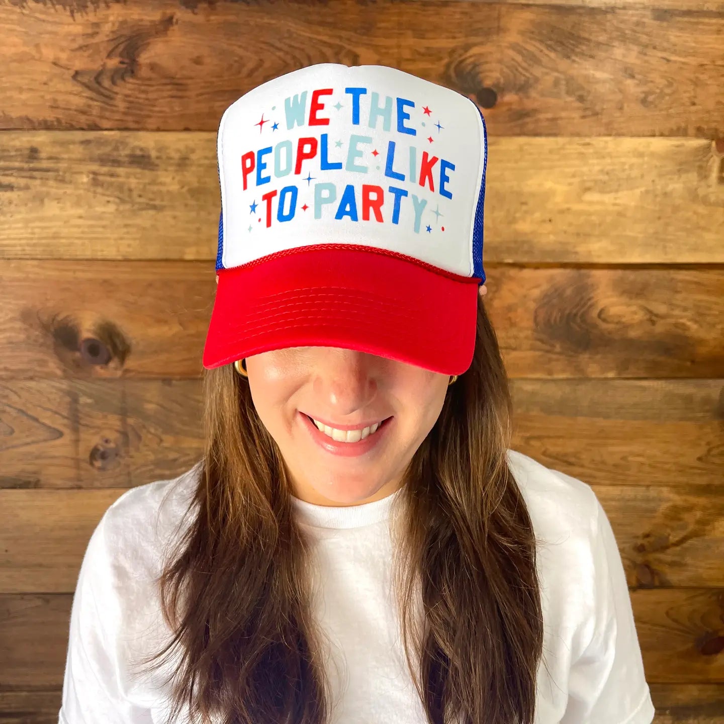 We the People Like to Party Trucker Hat