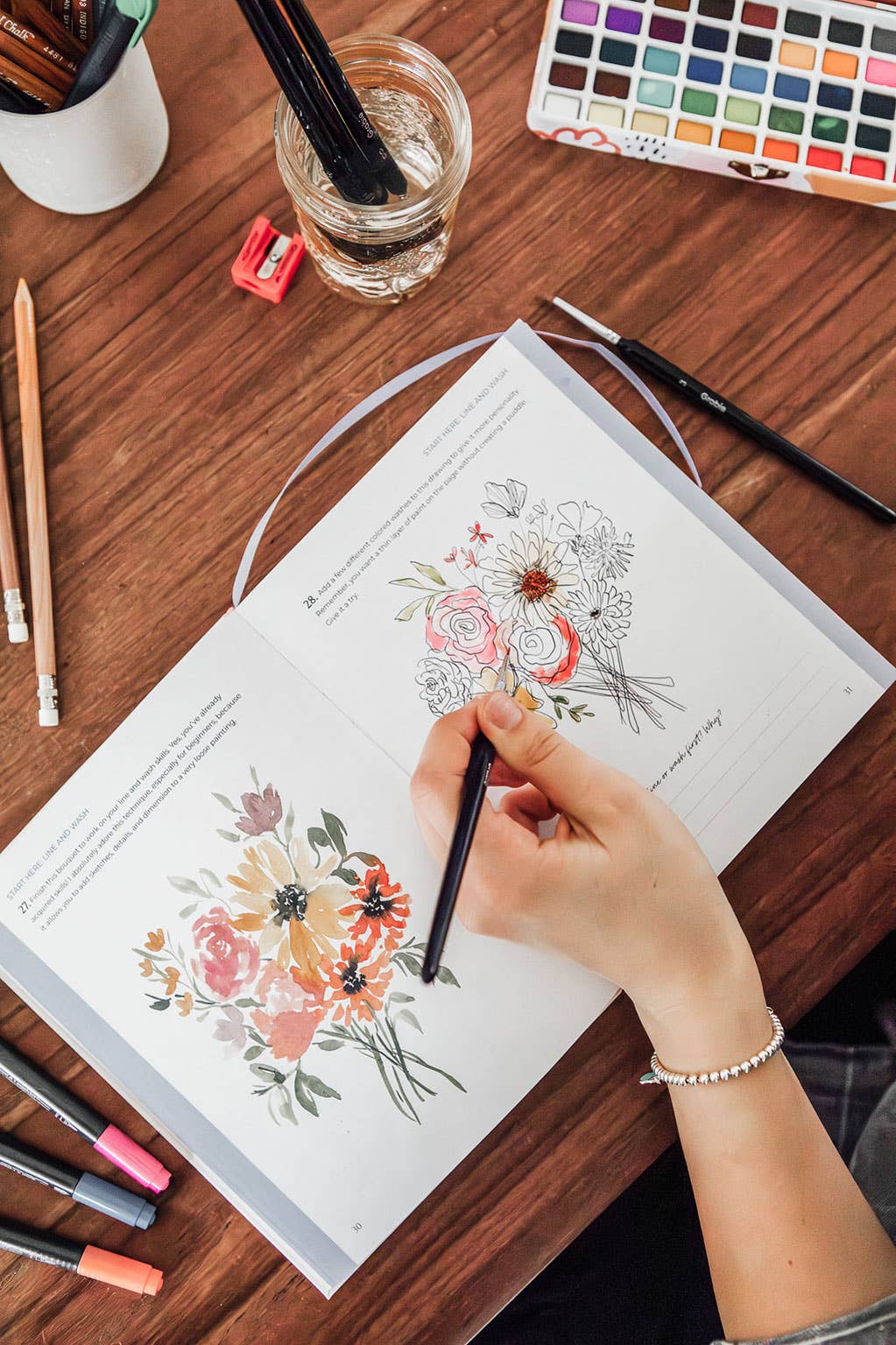 Bloom Mini Coloring Book | Floral Coloring Book for Adults