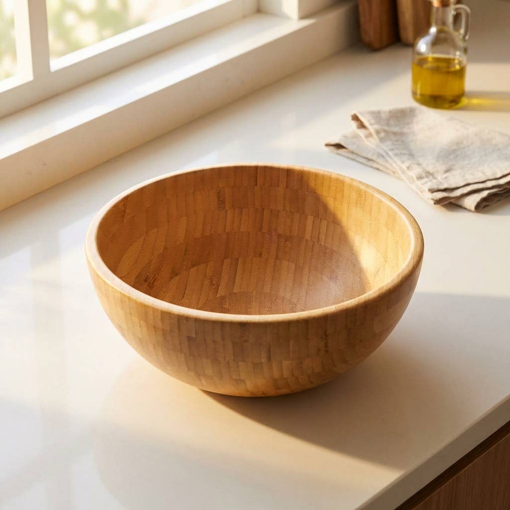 Large Bamboo Serving Bowl