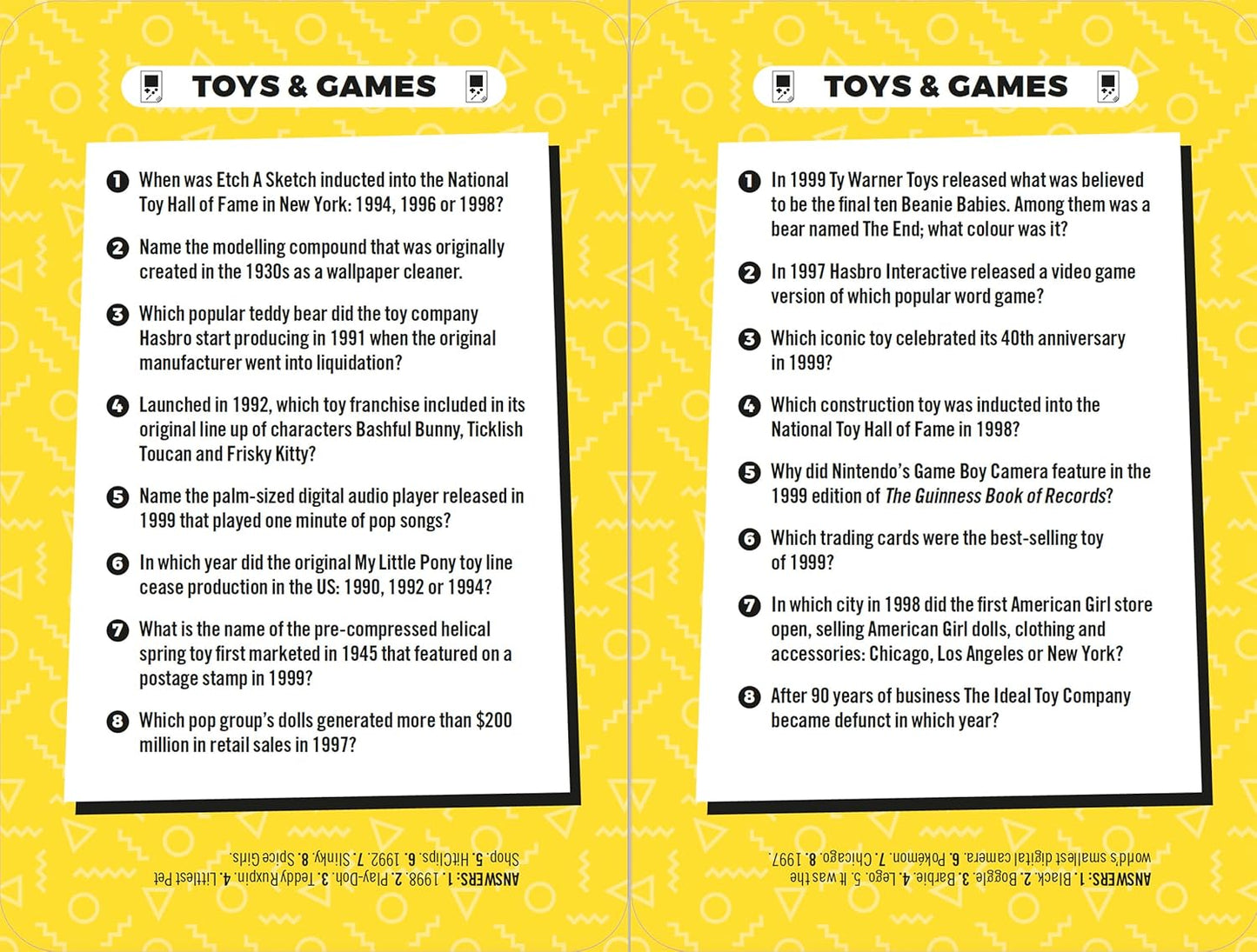 Best of the 90's Trivia Game