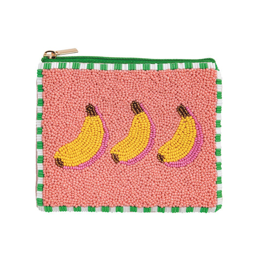 Fruit Stand Beaded Zip Pouch