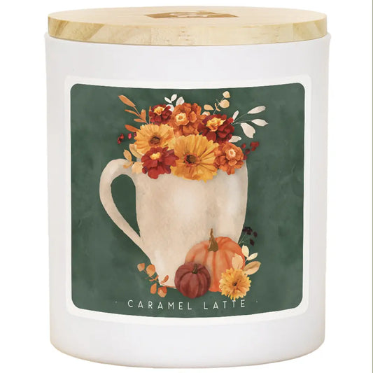 Fall Blooming Caramel Latte Candle
