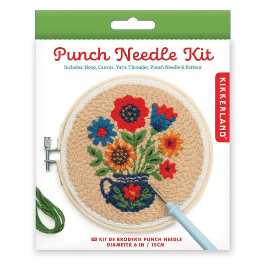 Kikkerland Punch Needle Embroidery Kit