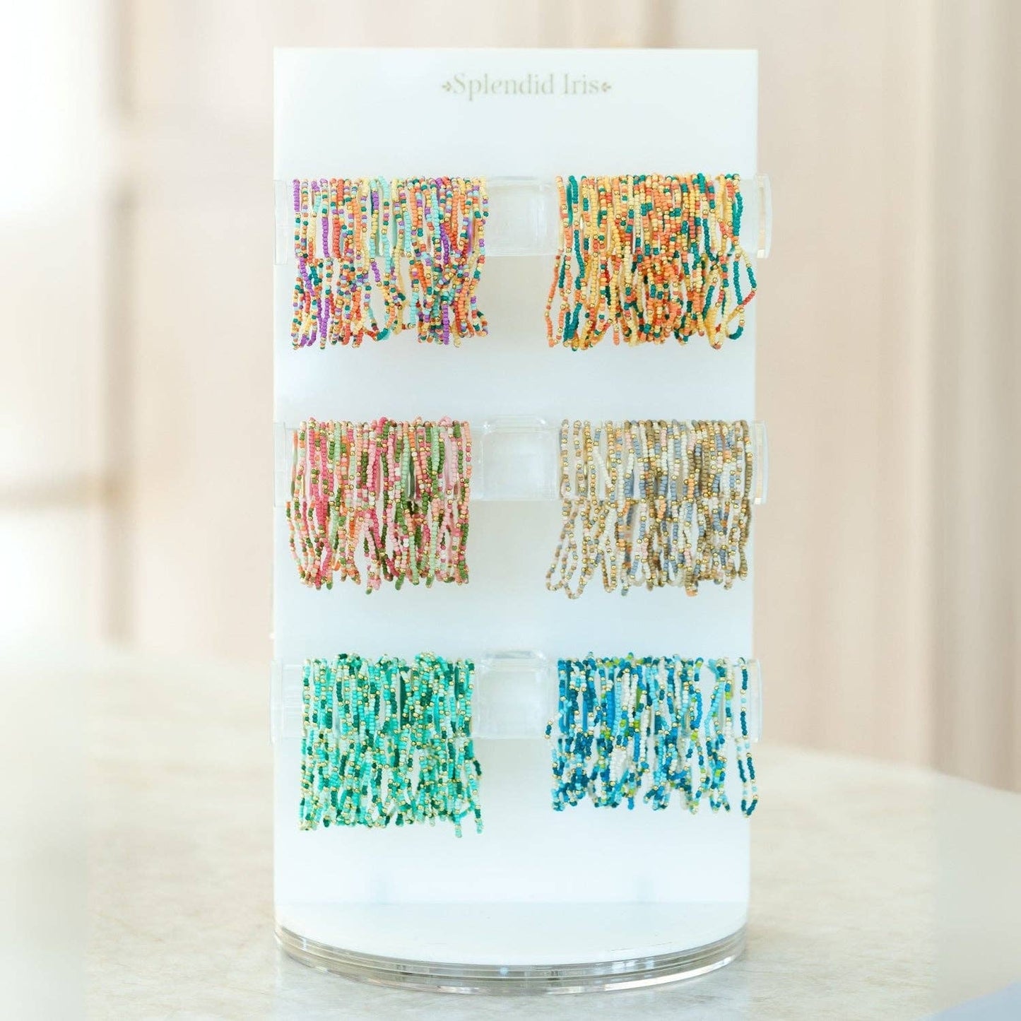 Asst 2mm Stretch Seed Bead Bracelets