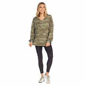 Green Laurie Camo Top