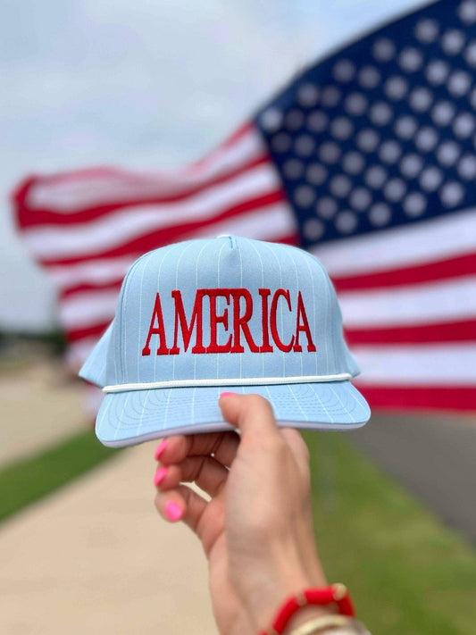 America Pinstripe Hat