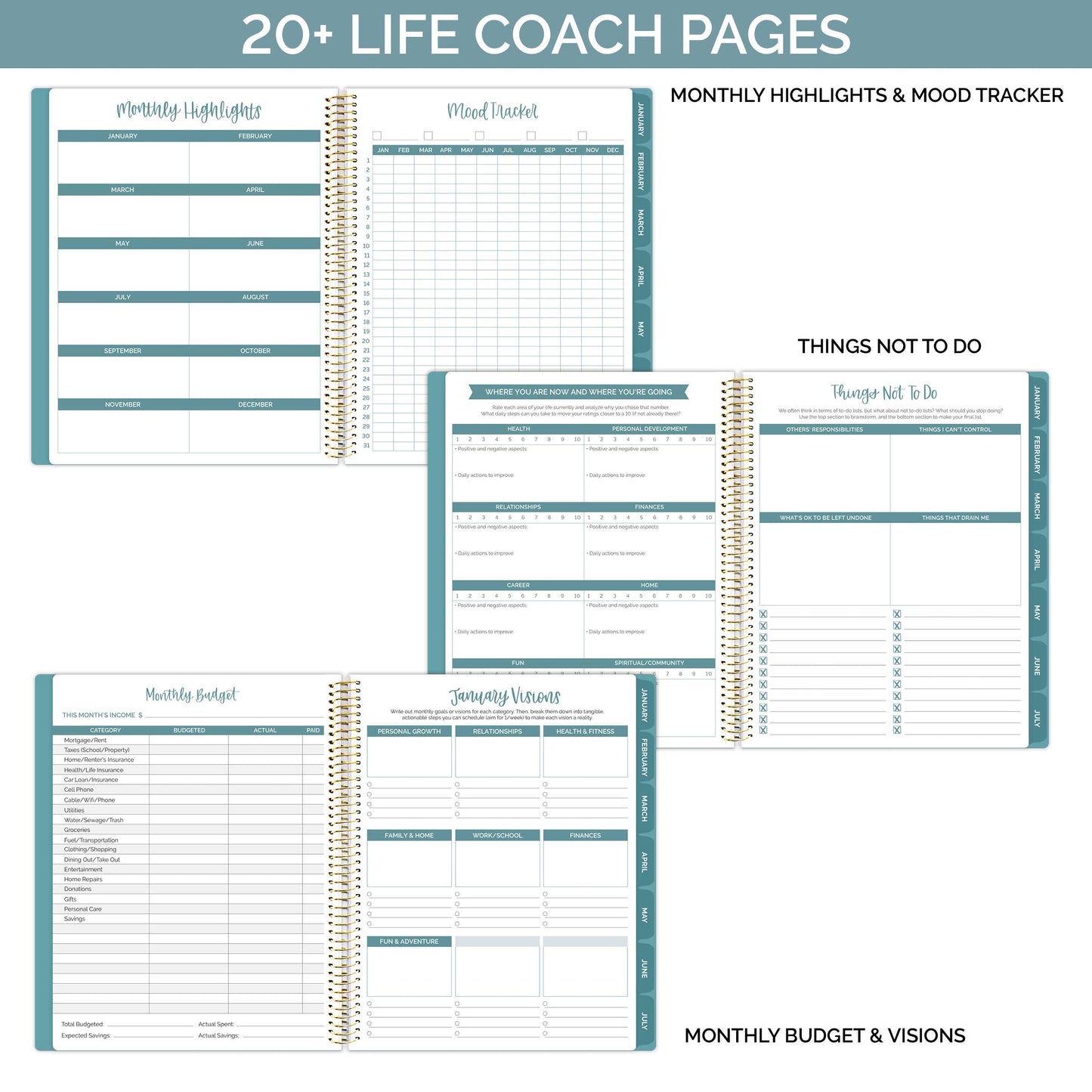 Ultimate Undated Planner & Calendar, Interchangeable Cover