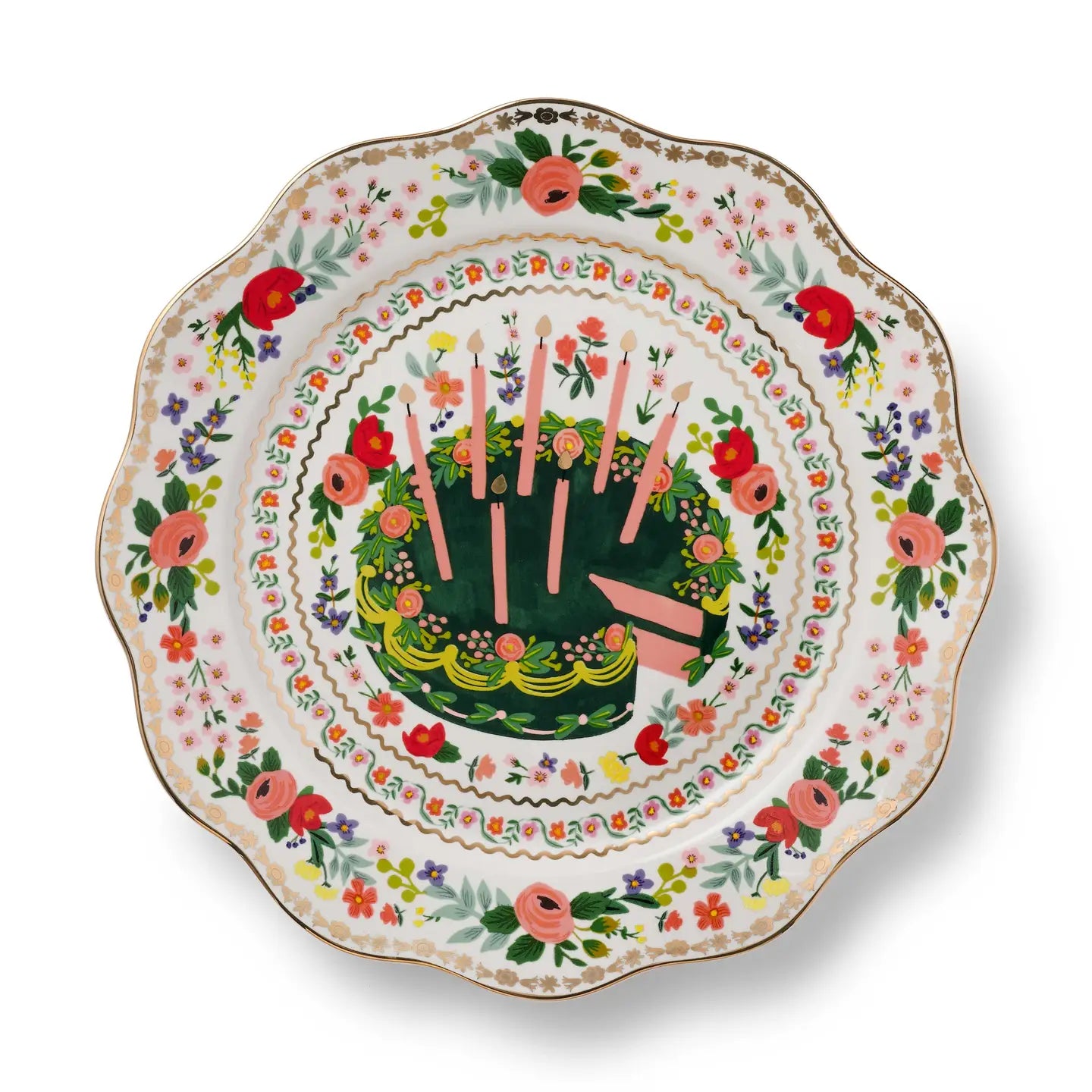 Floral Cake Celebration Plate