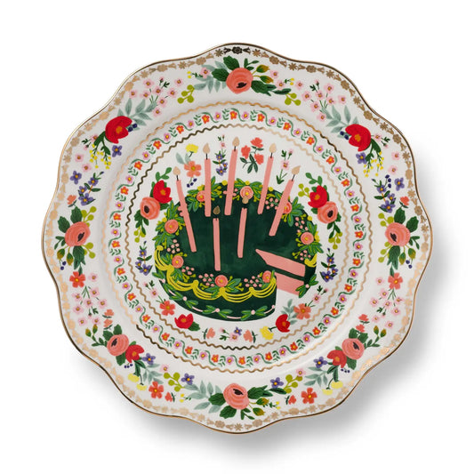 Floral Cake Celebration Plate