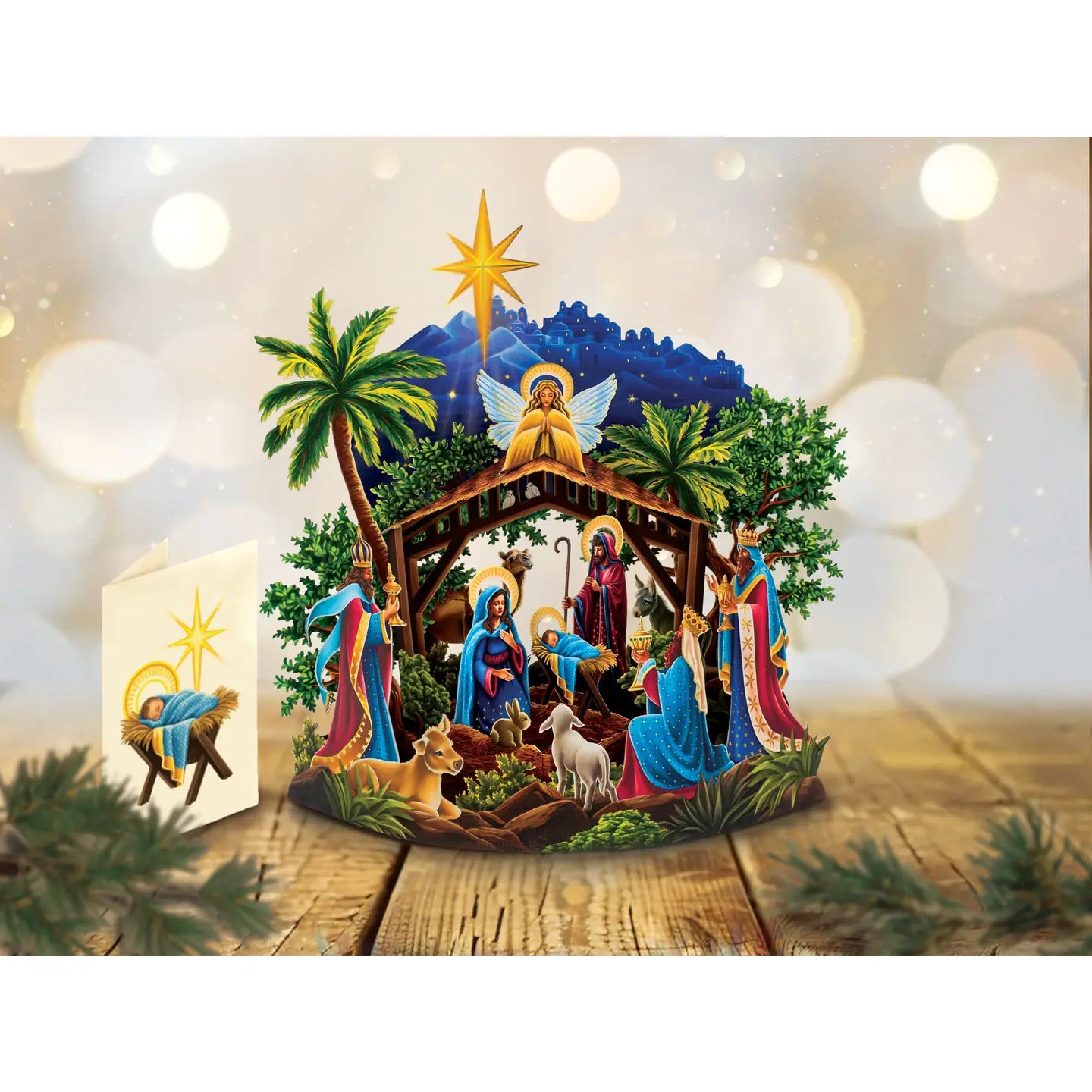 Starlit Nativity Pop Up Greeting Card