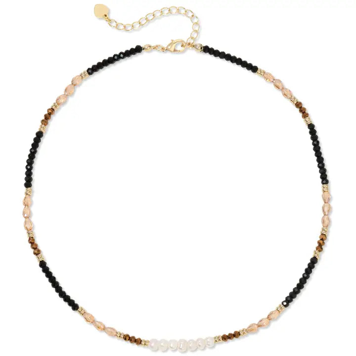Sparkle & Shine Pearl Accented Collar Necklace