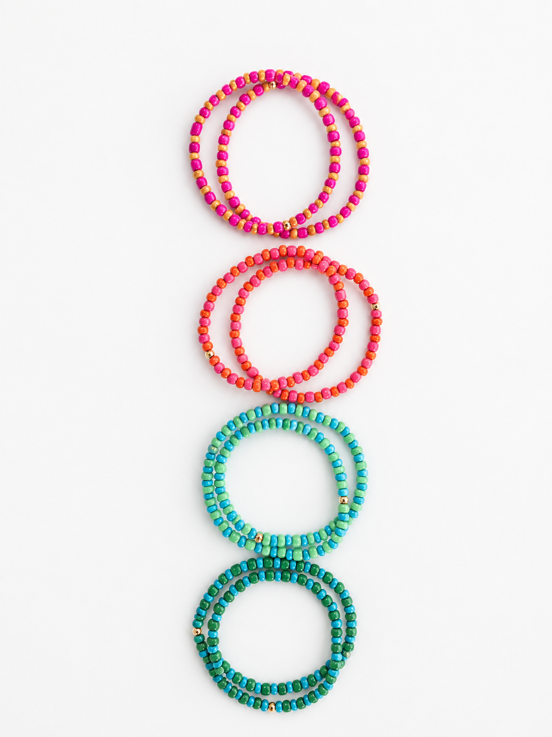 Sunset Seed Bead Bracelets