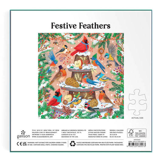 Festive Feathers 500 Piece Foil Puzzle