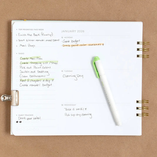 Undated Spiral Weekly Planner | 7" x 9" Weekly To-Do Planner