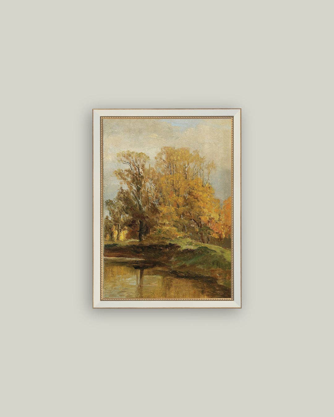 Autumn Study Framed Antique Art: 4x6