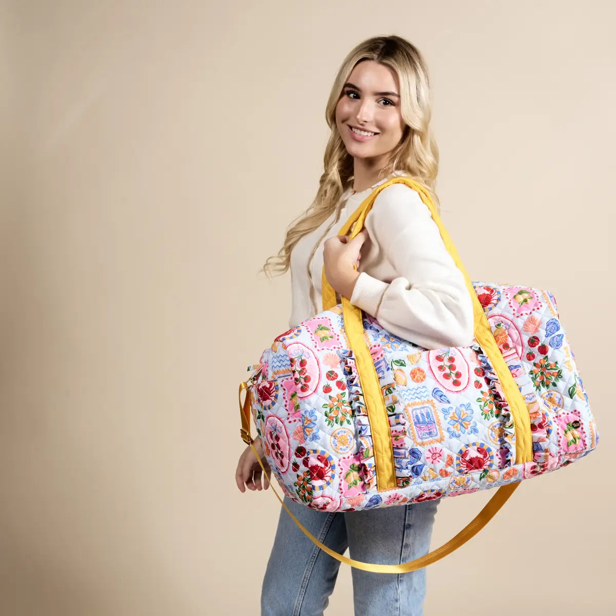 Ciao Bella On-The-Go Quilted Weekender Bag