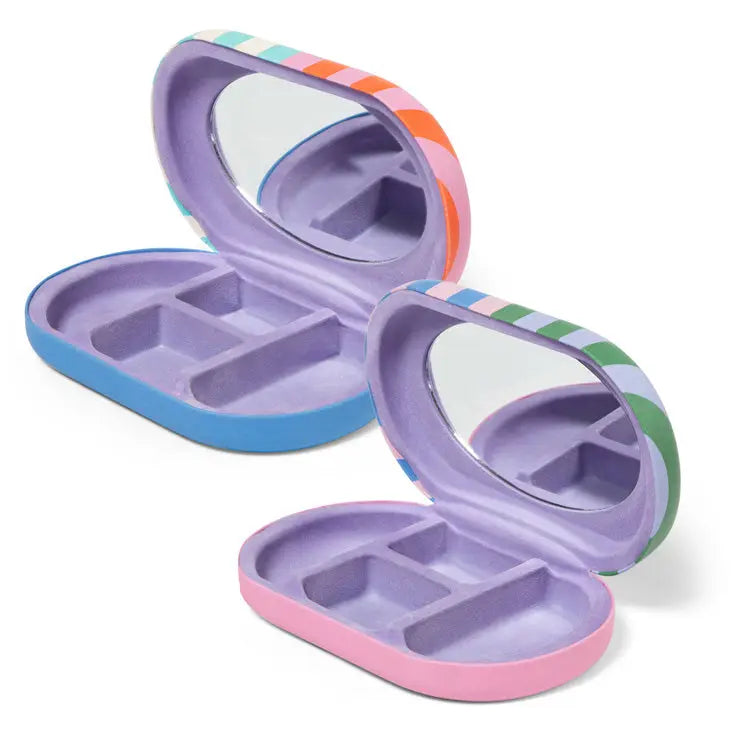 Kikkerland Travel Jewelry Case with Mirror