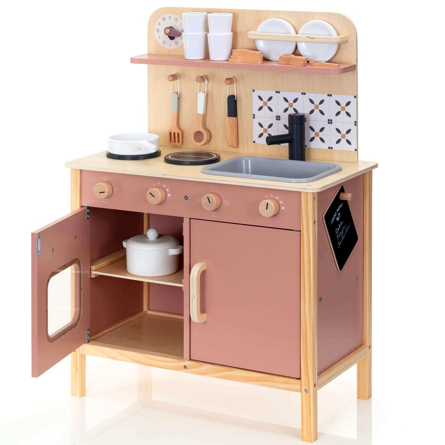 Wooden Play Kitchen Set