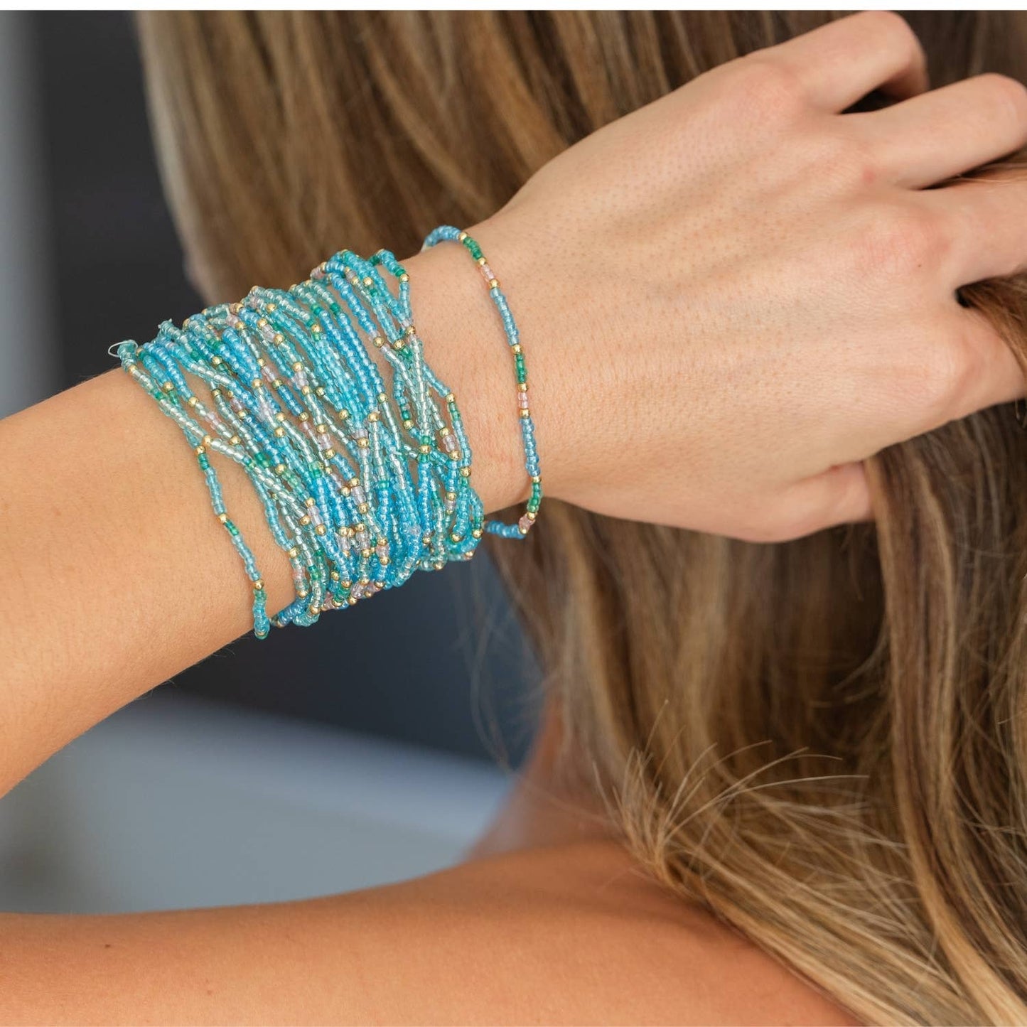 Asst 2mm Stretch Seed Bead Bracelets