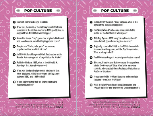 Best of the 90's Trivia Game