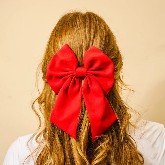 Red Classic Hair Bow