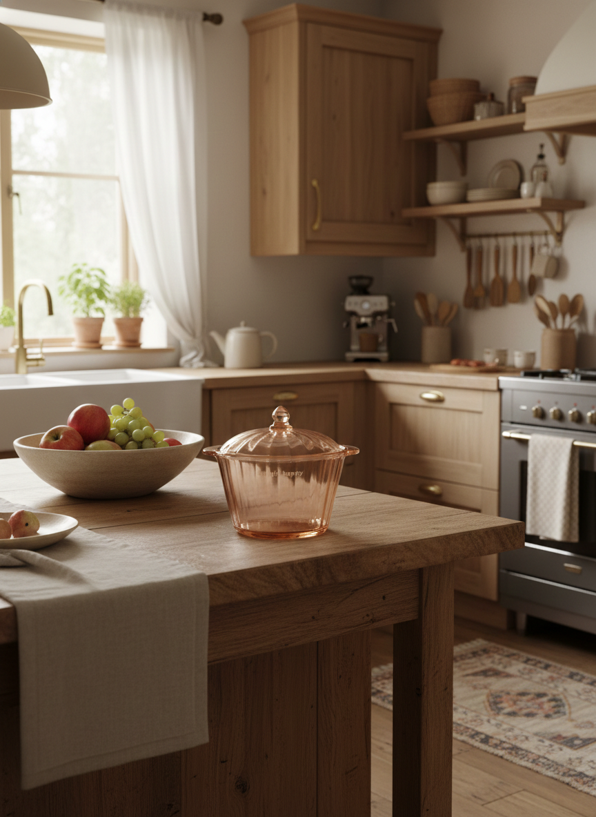 Blush Glass Stovetop Simmer Pot