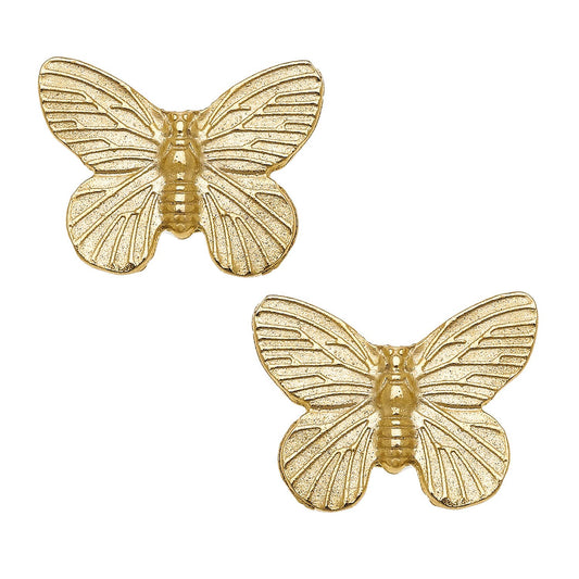 Gold Butterfly Stud Earrings | Susan Shaw