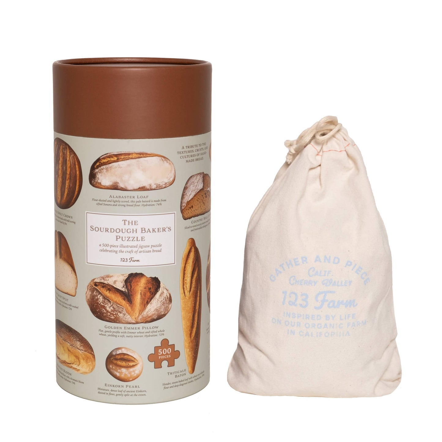 Sourdough Puzzle – 500 Pc Tube with Vintage Illustrations