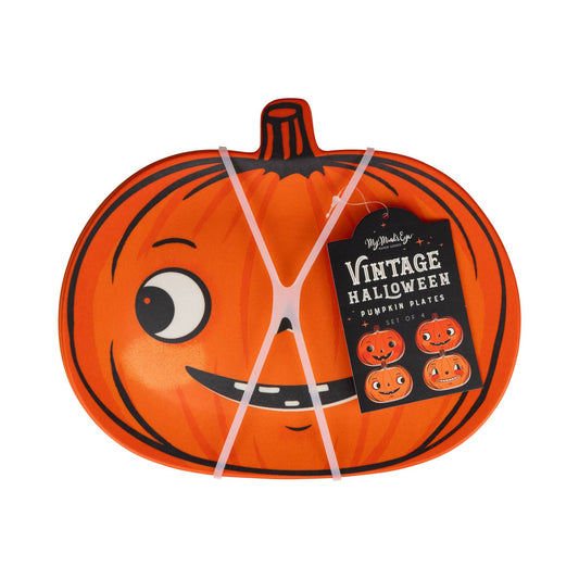 Vintage Pumpkin Bamboo Plates