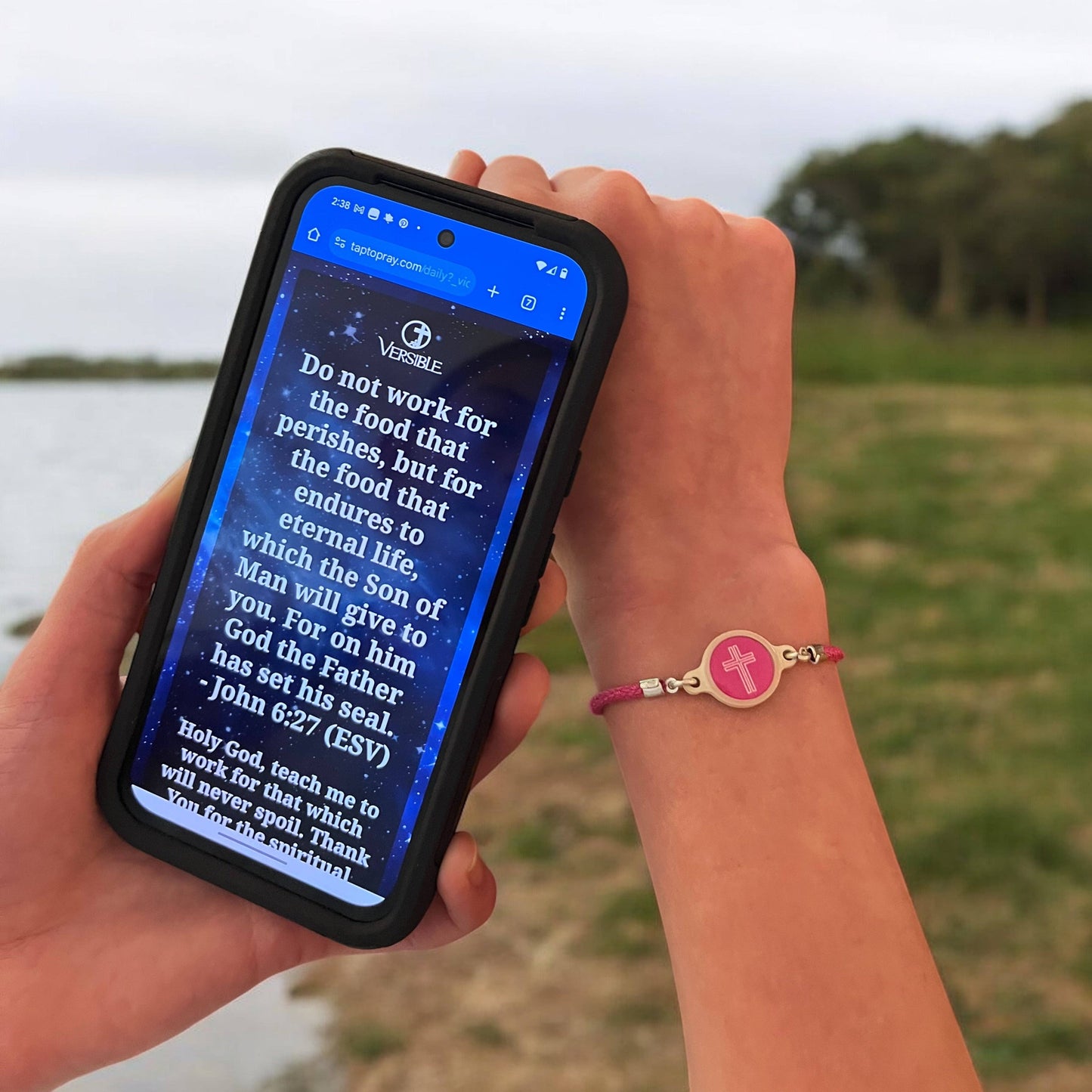 Tap to Pray Handmade Bracelet