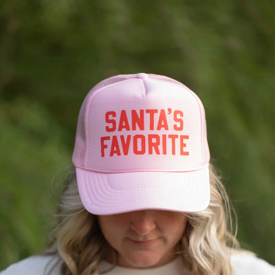 Pink Santa's Favorite Trucker Hat