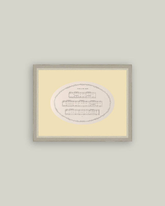 Hush-a-Bye Baby Framed Antique Art: 6x4