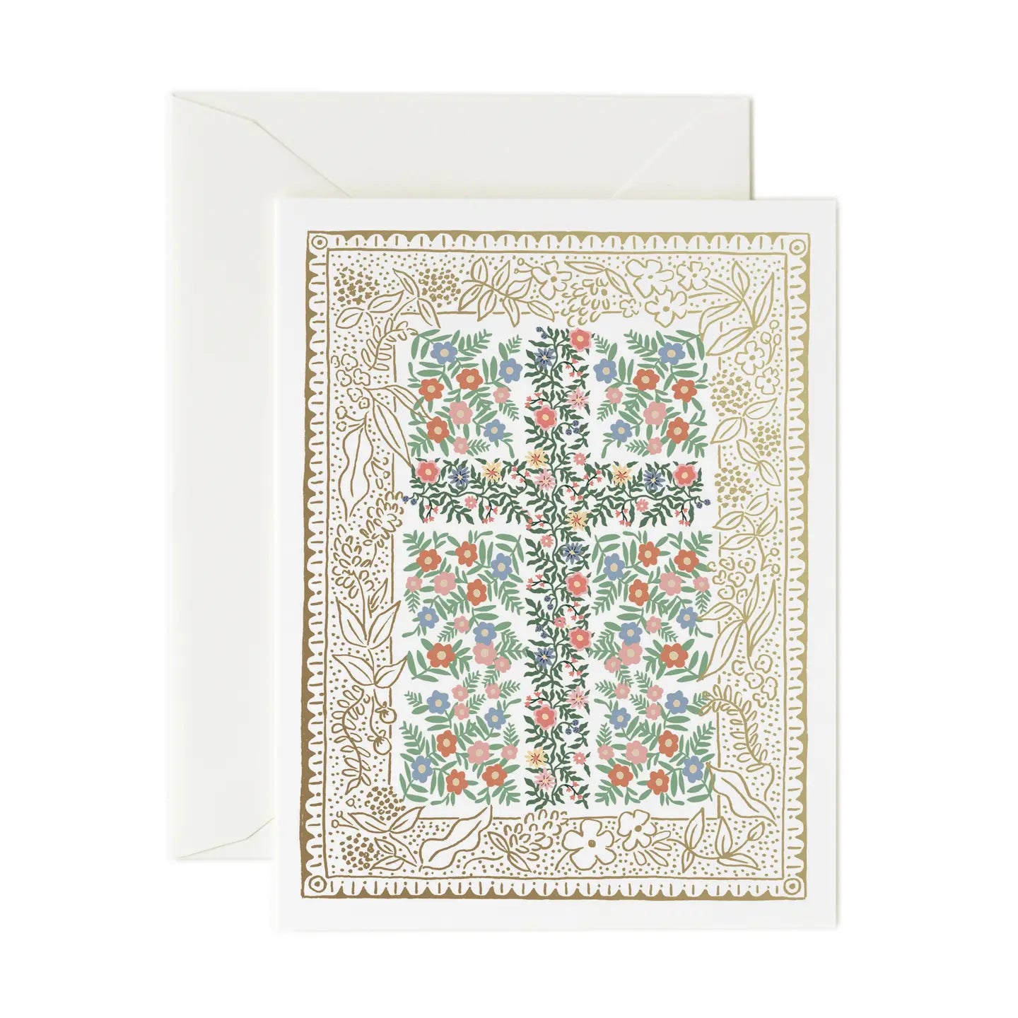 Rosette Cross Greeting Card