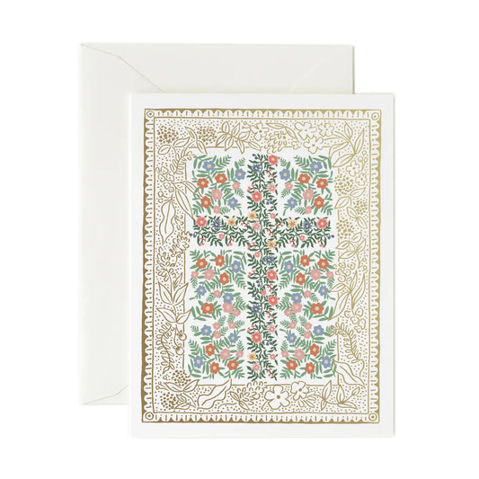 Rosette Cross Greeting Card