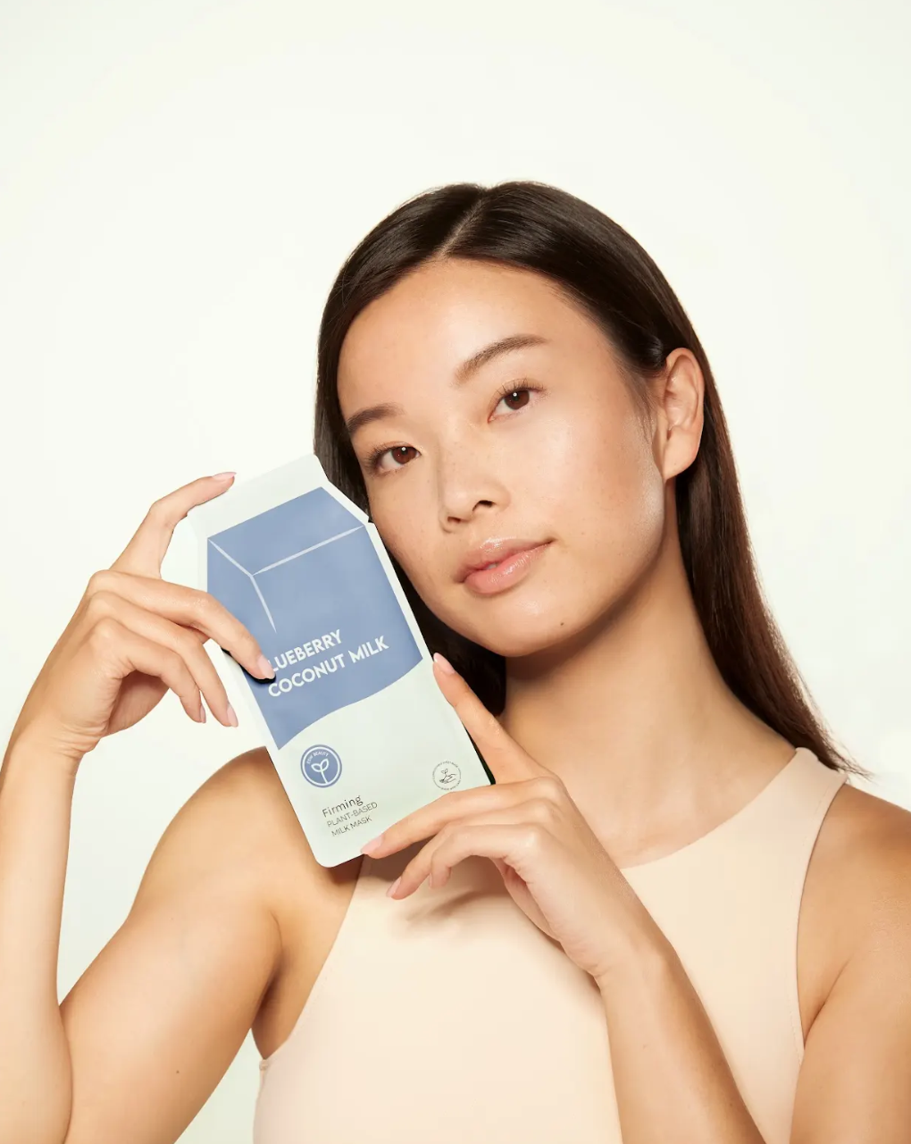 Blueberry Coconut Milk Firming Plant-Based Milk Sheet Mask: With Peg Hole