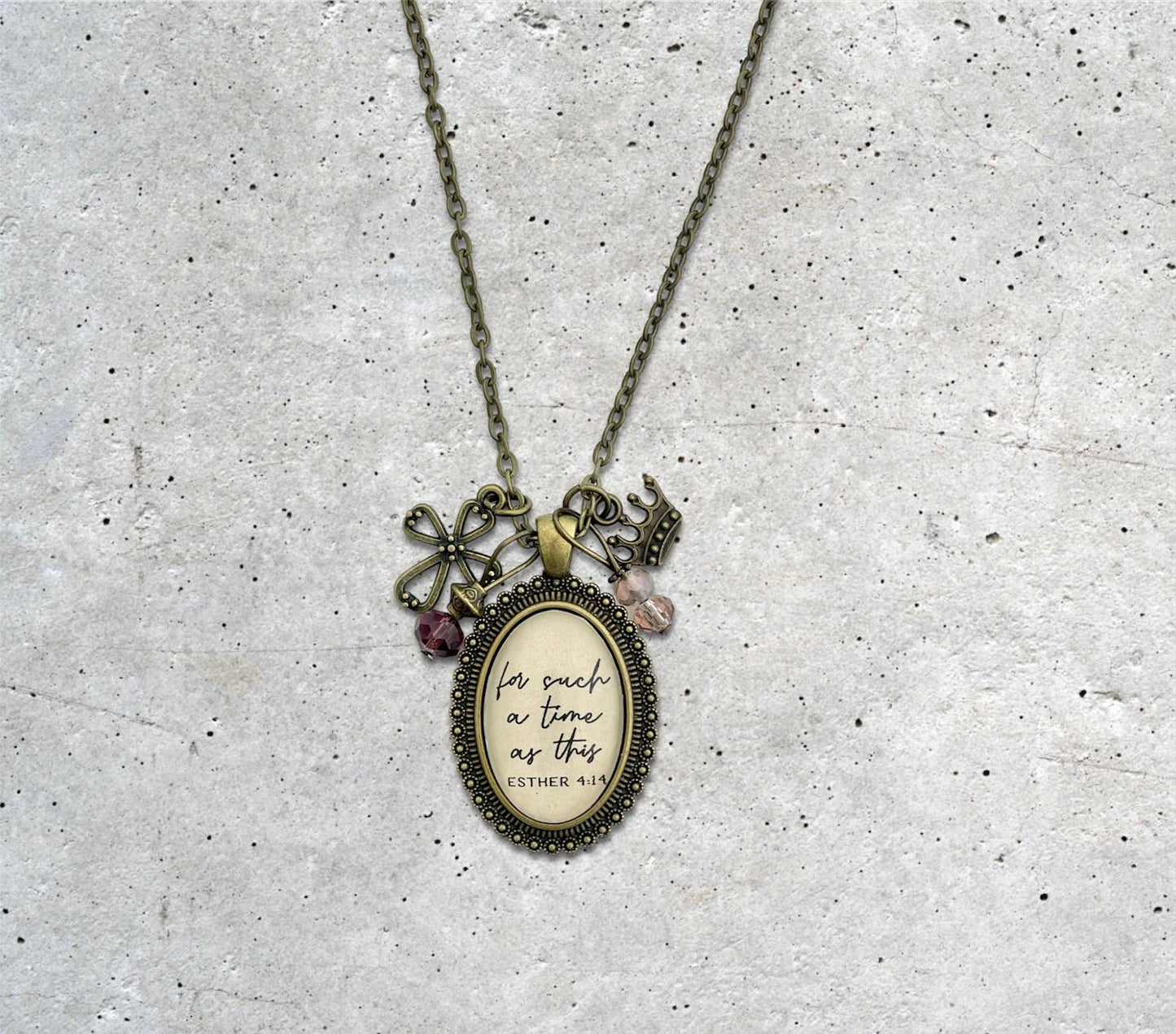 For such a time as this Esther 4:14 scripture quote jewelry