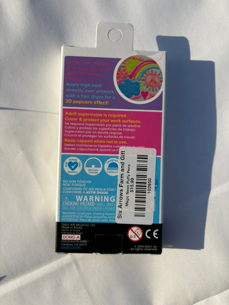 Magic Neon Puffy Pens