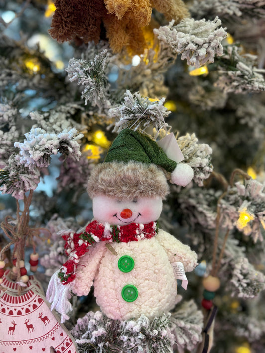 Plush Snowman Ornament