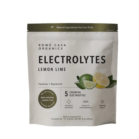 Rowe Casa Lemon Lime Electrolytes | 25 Serving Stick Pack