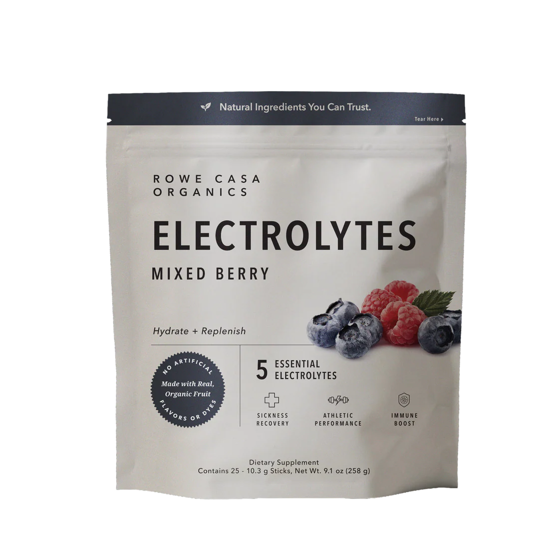 Rowe Casa Mixed Berry Electrolytes | 25 Serving Stick Pack