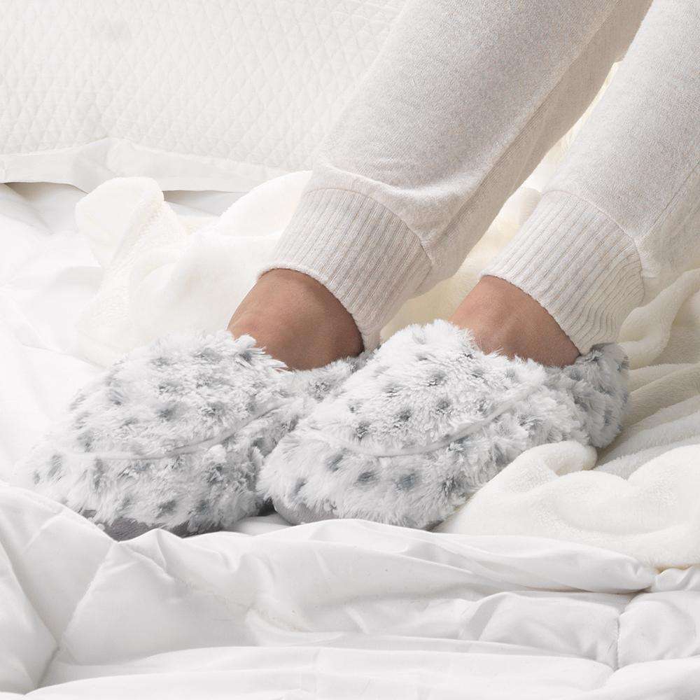 Warmies Snowy Heatable Slippers | Microwavable Lavender Slippers