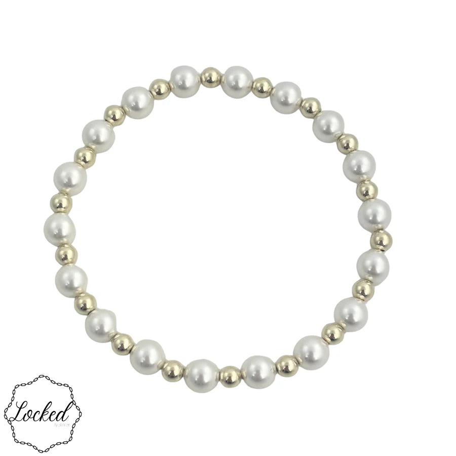 Gold Filled | Glass Pearl 35 Bracelet
