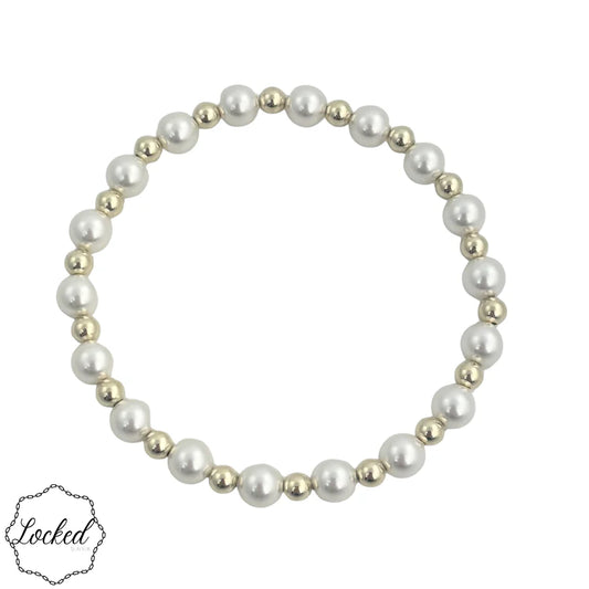 Gold Filled | Glass Pearl 35 Bracelet